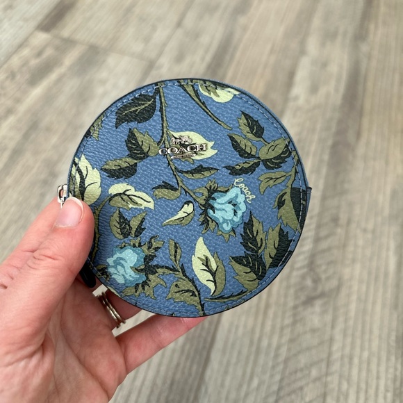 Coach | Accessories | Coach Blue Floral Coin Purse | Poshmark